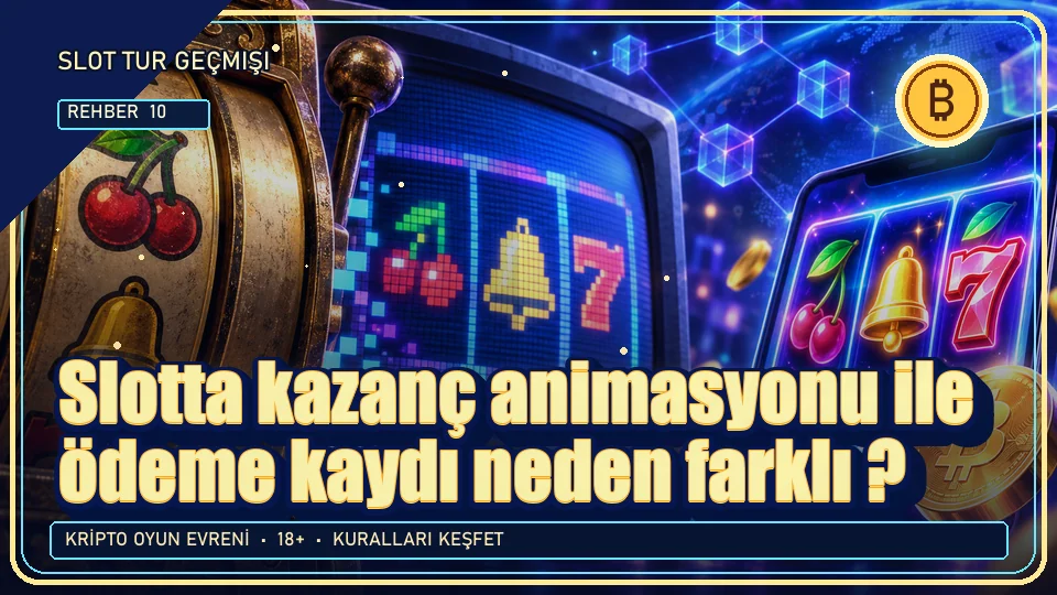 Slotta kazanç animasyonu ile ödeme kaydı neden farklı? için kripto temalı oyun kapağı